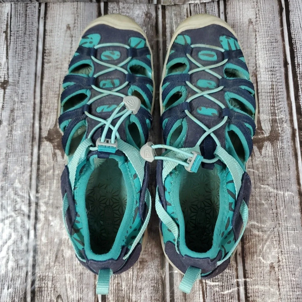 KEEN Youth Big Kid Moxie Waterproof Water Shoe Hiking Sandals Blue Aqua Size 5